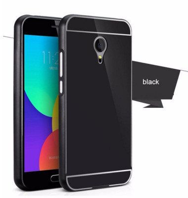 Други Бъмпъри за телефони Луксозен алуминиев бъмпър с твърд гръб за Meizu MX5 черен